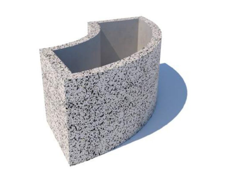 Вазон "Трансформер" из мытого бетона
