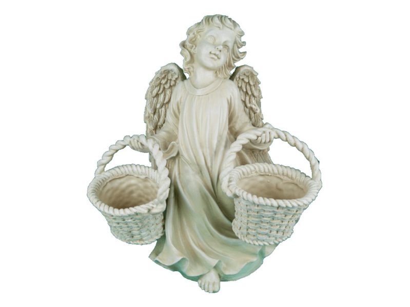 Садовые скульптуры Ангел с двумя корзинами